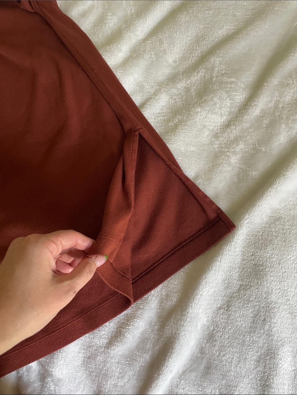 Michael Stars Ribbed Skirt in Rust - Picture 4 of 4